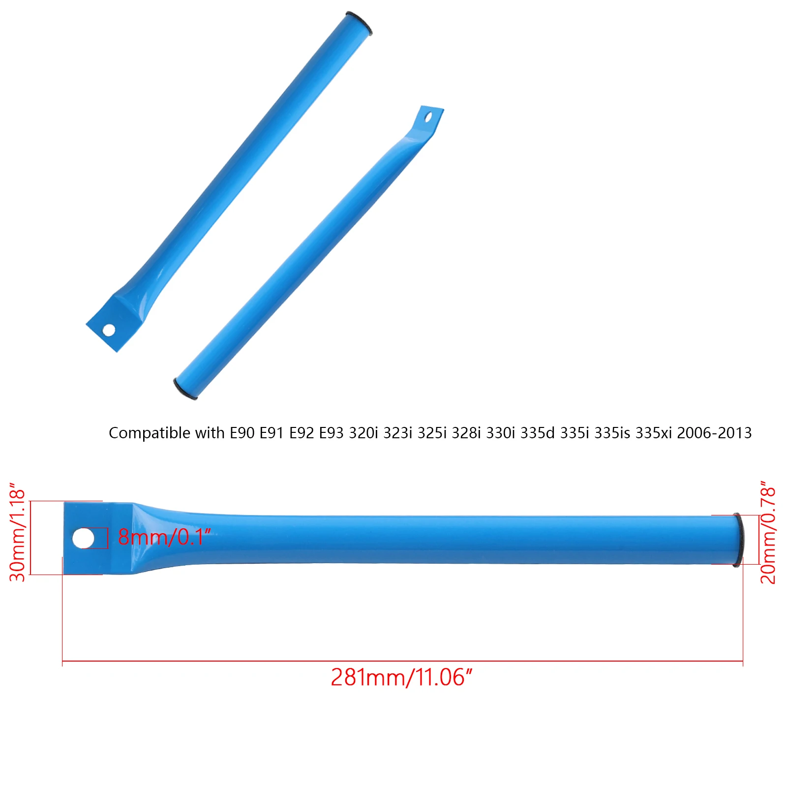 Blauw Grille Nier Bretels V Brace Bars Voor BMW E90 E91 E92 E93 320i 323i 325i 328i 330i 335d 335i 335is 335xi 2006-2013