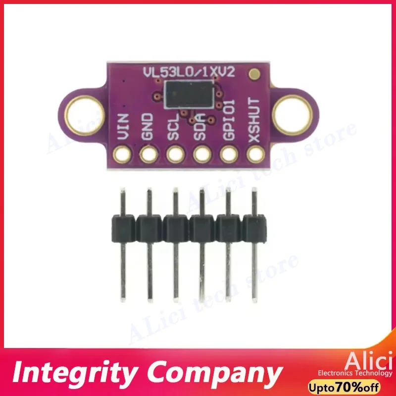 10PCS VL53L0XTime-of-Flight (ToF) Laser Ranging Sensor Breakout 940nm GY-VL53L0XV2 Laser Distance Module I2C IIC 25MM*10