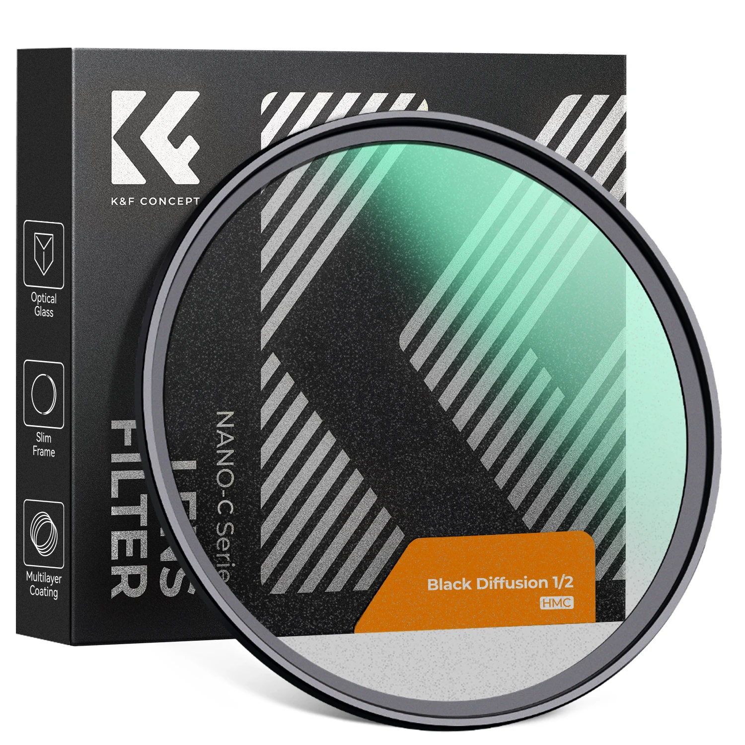 K&F Concept 1/2 1/1 1/4 1/8 Black Mist Diffusion Lens Filter 67 72 77 82 mm Blcak Mist Filtro 49mm 52mm 58mm 62mm 67mm 77mm 82mm