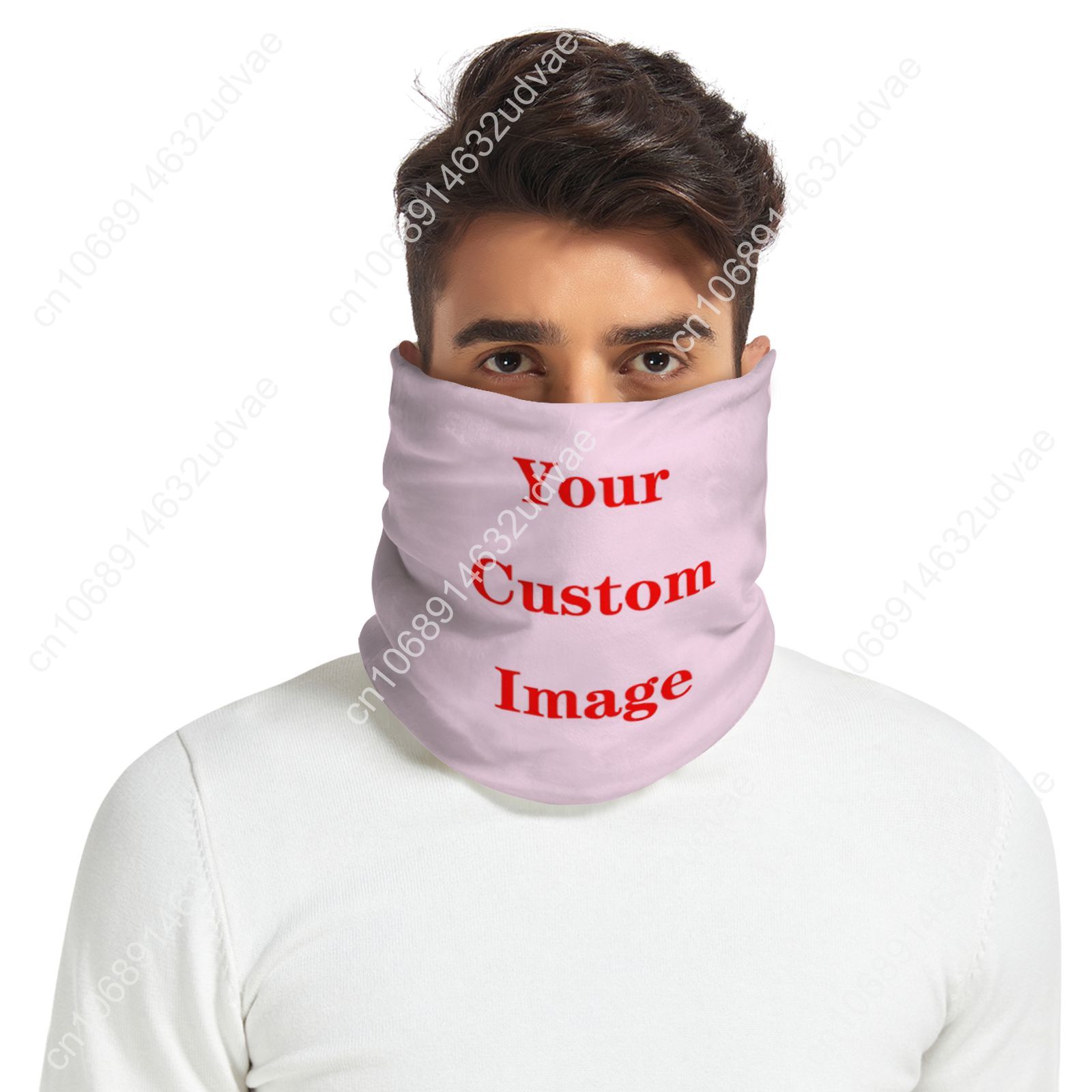 2025 Winter Scarf Knitted Ring Neck Wraps Custom image Women Bandana Warm Solid Collar Unisex Men Face Scarves Infinite Cashmere