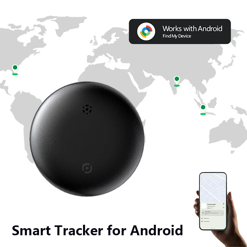 1-pack Android Anti-Loss Tracker Werk met Google Find My Waterproof Bluetooth Tag Locator voor huisdierportemonnee, Remote Tracker