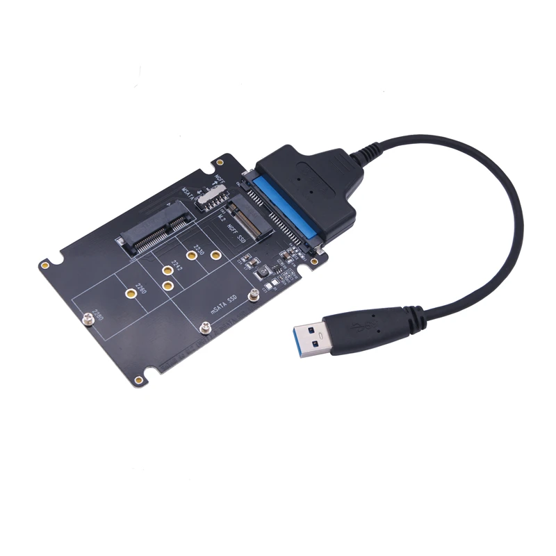 mSATA M2 USB-адаптер Корпус SSD Externo USB 3.0 M.2 к USB mSATA SSD M2 SSD в USB3.0 Конвертер Riser 2,5 дюйма Корпус USB 3 Адаптер