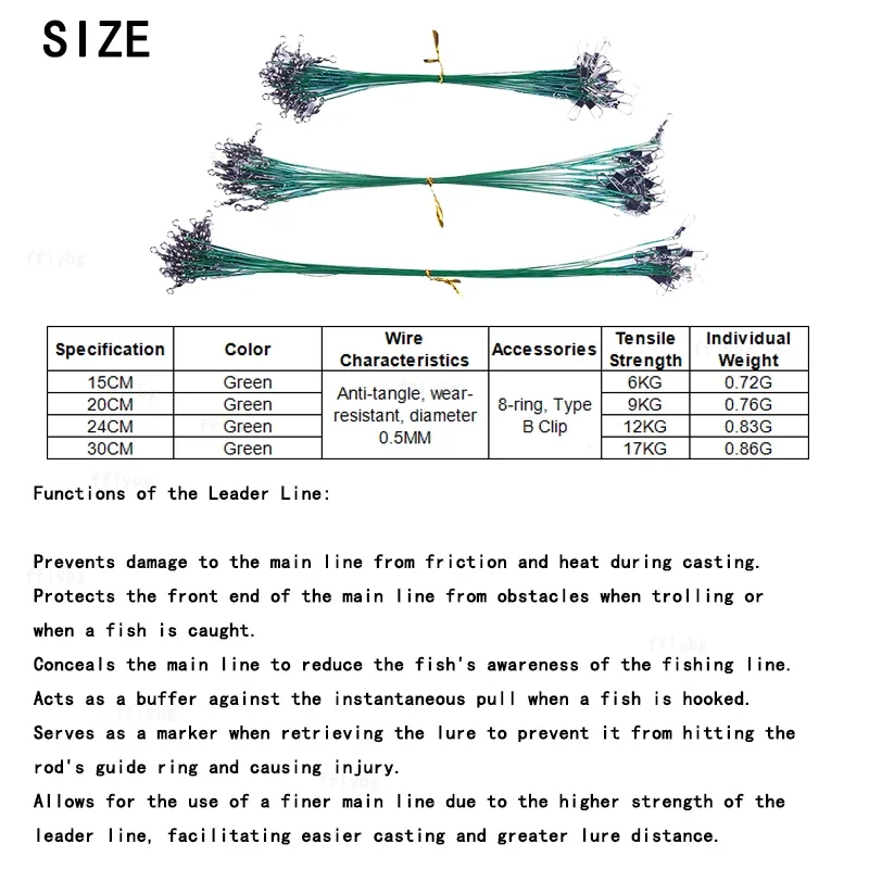 Super Strong Tensile Force Anti Bite สายตกปลาเหล็กผู้นําลวดเหล็กหมุน Snaps ตกปลาลวดตะกั่ว 200/100/60/20 ชิ้น