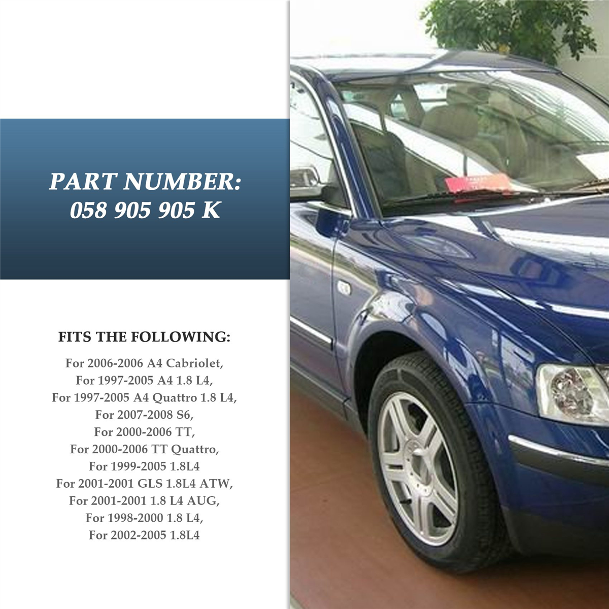 Válvula de retenção da bomba de ar do vácuo, Audi A4 TT Passat 1.8T Número da peça: 058 905 291 058 905 291K