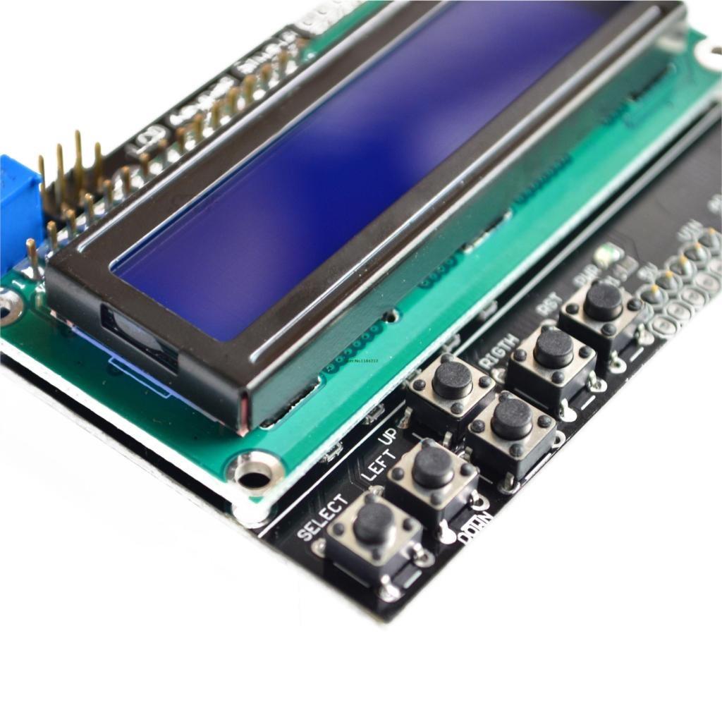 LCD Tastatur Schild LCD1602 LCD 1602 Modul Display ATMEGA328 ATMEGA2560 Für UNO blauen bildschirm