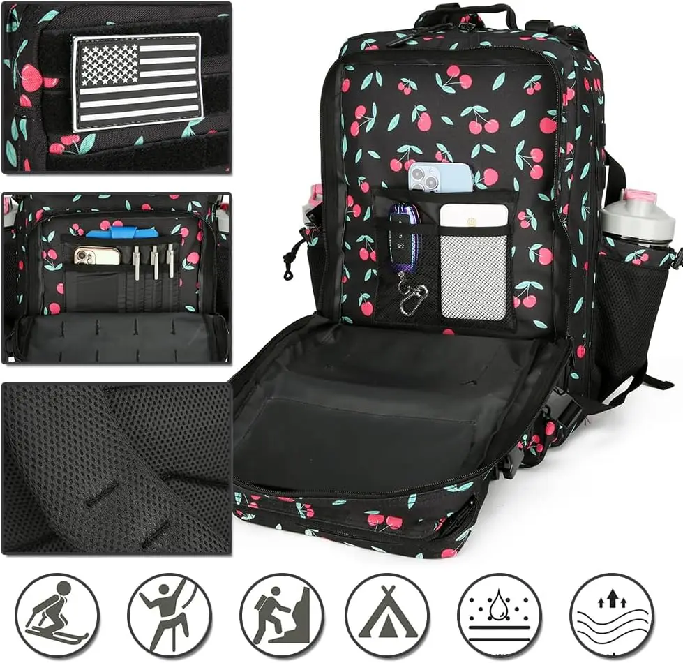 Mochila táctica de 45L, Mochila de asalto 3P, Mochila de viaje al aire libre de 3 días, Mochila de escalada impermeable, Mochila para acampar, senderismo y caza