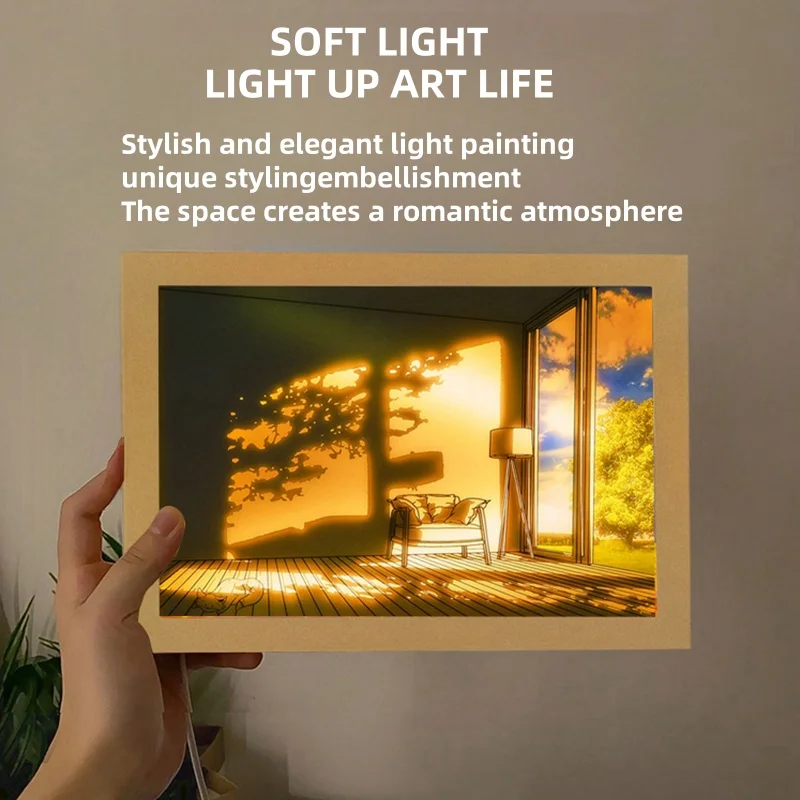INS iluminación pintura decoraciones moderno y minimalista mesita de noche dormitorio iluminación luminosa creativa pintura tres colores atenuación