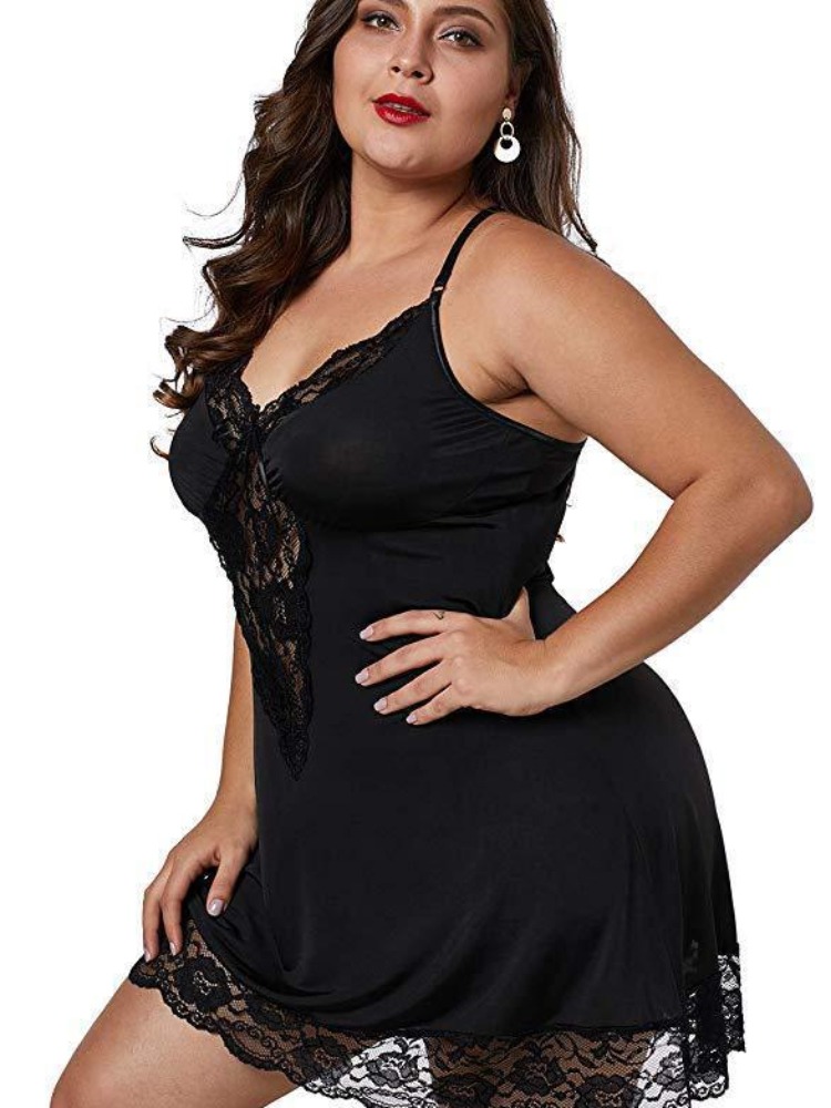 8XL 大サイズスパゲッティストラップネグリジェ女性の夏のレースサテンパジャマプラスサイズ寝間着レディースパジャマホーム服