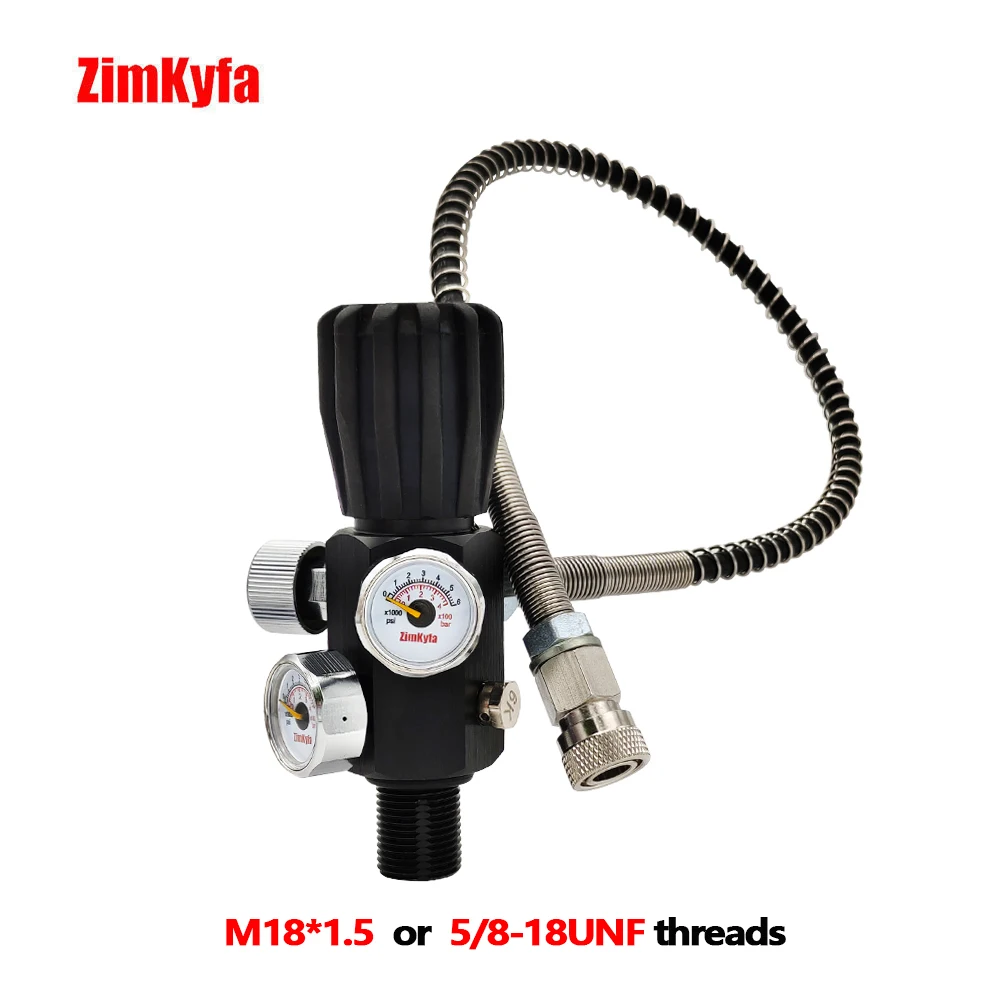 HPA 300bar/4500psi Compressed Air Tank Charging Valve & Fill Station with 20" Spring Reinforced Hose High Pressure