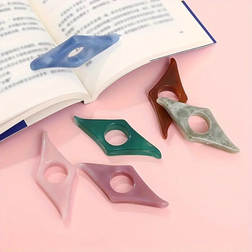 Soporte creativo para libros de pulgar de resina, ayuda para lectura y expansor, reduce la fatiga ocular, marcapáginas duradero, para estudiantes y lectores, 1 ud.