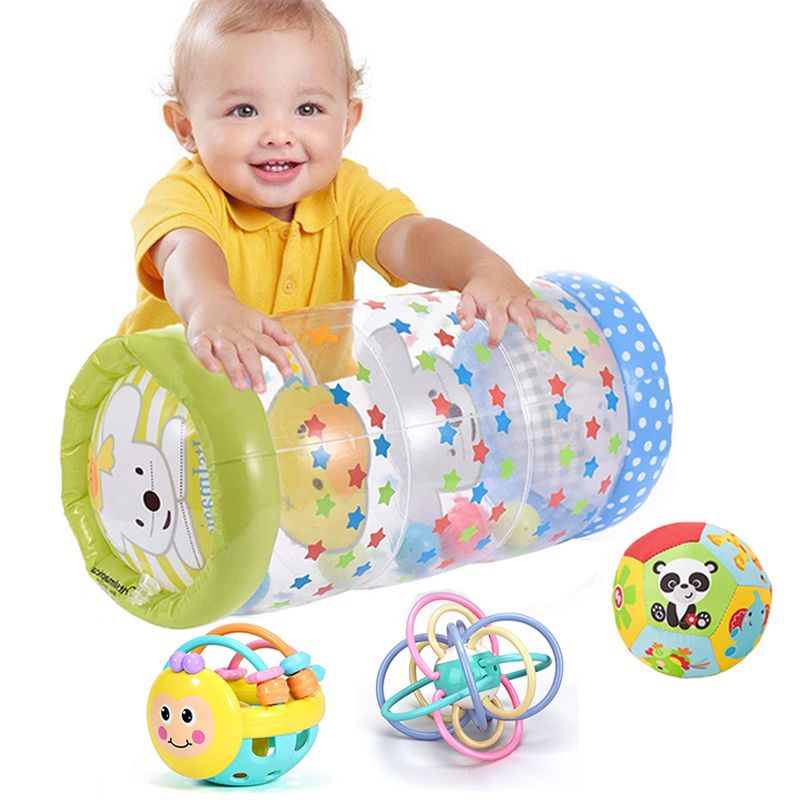 Juguetes inflables para bebés de 6 a 12 meses Bola de sonajero para gatear juguetes de desarrollo sensorial para bebés juegos para bebés de 1 año