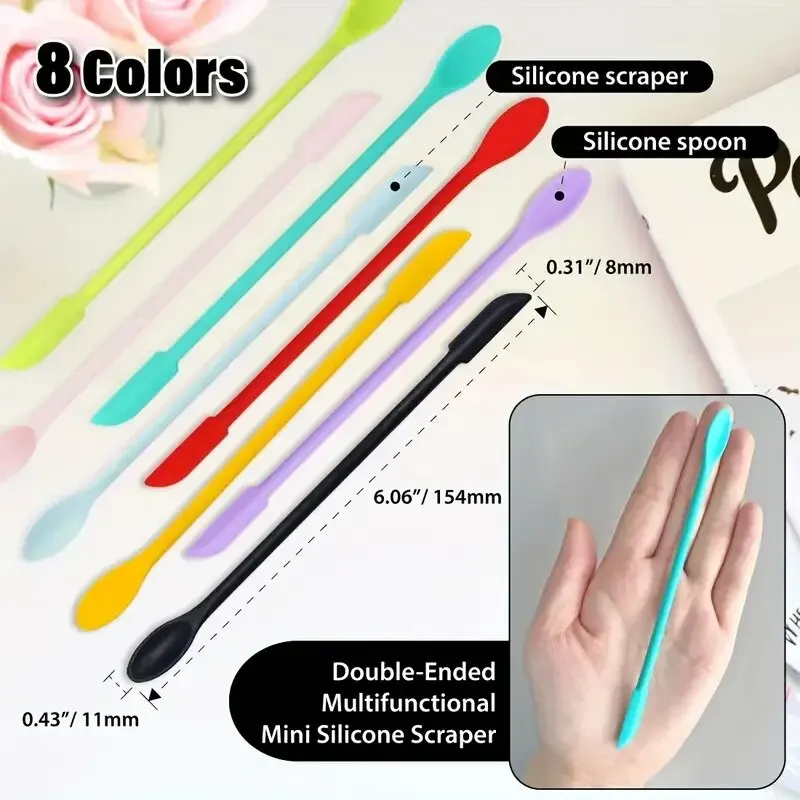1 PC Double-End ซิลิโคนซีล WAX Spatula เครื่องมือ,Multifunction WAX Seal ผัด Sticks, ซิลิโคนทนความร้อน Scraper สําหรับซีล