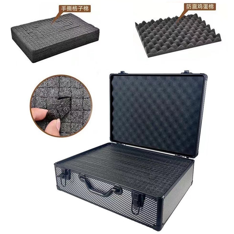 Carbon Fiber Tool Box Aluminum Tool Case Suitcase Waterproof Equipment Hard Case Box Instrument Aluminum Case Portable Toolbox