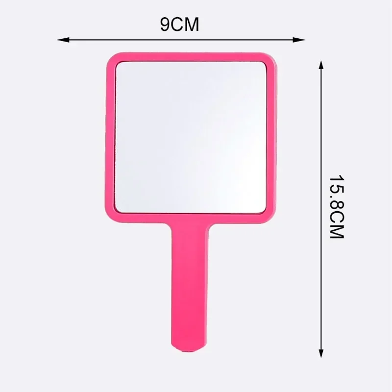 1Pc Handheld Makeup Mirror Square Female Portable Eyelash Make Up Cosmetic Beauty Tools Vanity Desktop Plastics Make Up Mirror