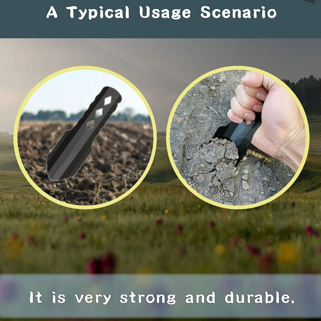 Ultralight Backpacking Trowel Shovel Small Potty Multitool with Longer Handle Design Essential for Hiking Camping and Survival