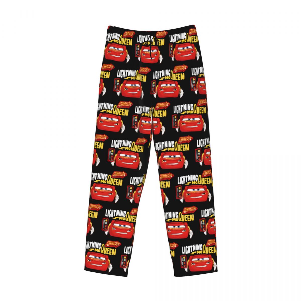 Coches personalizados Lightning Mcqueen pantalones de pijama ropa de dormir para hombres cintura elástica pantalones de salón para dormir con bolsillos