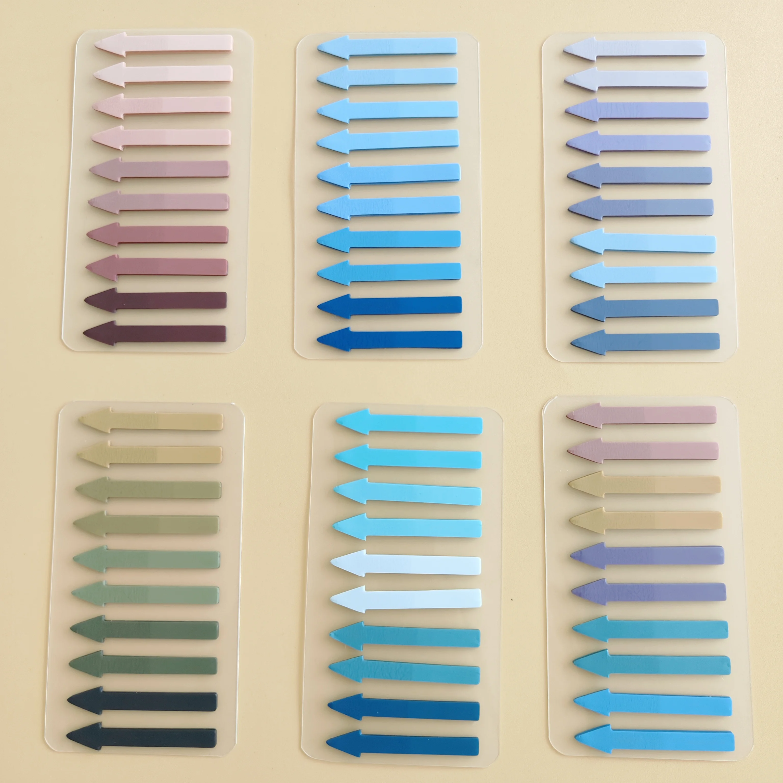 300 Sheets Transparent Fluorescent Index Tabs PET Arrow Flags Sticky Note for Page Marker Planner Stickers Office School