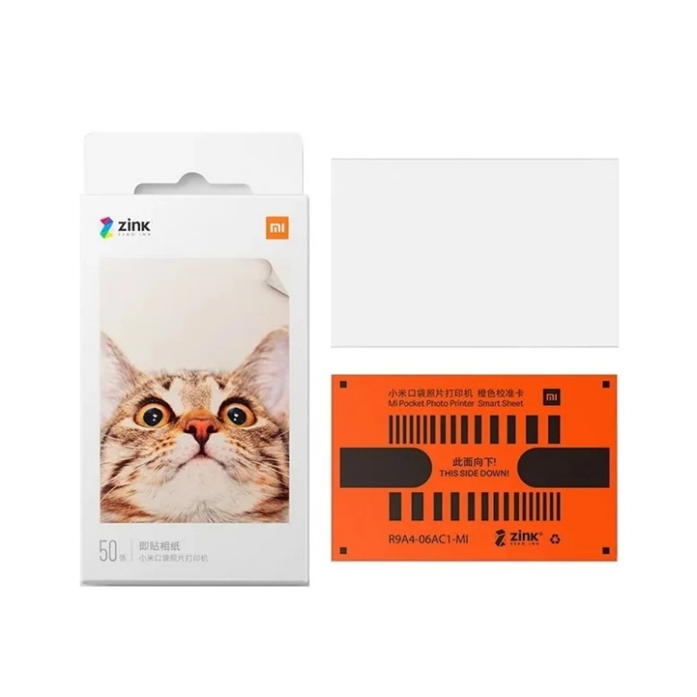 Original Xiaomi ZINK Taschendruckerpapier Selbstklebender Fotodruck 50 Blatt Xiaomi 3-Zoll Mini Pocket Fotodrucker