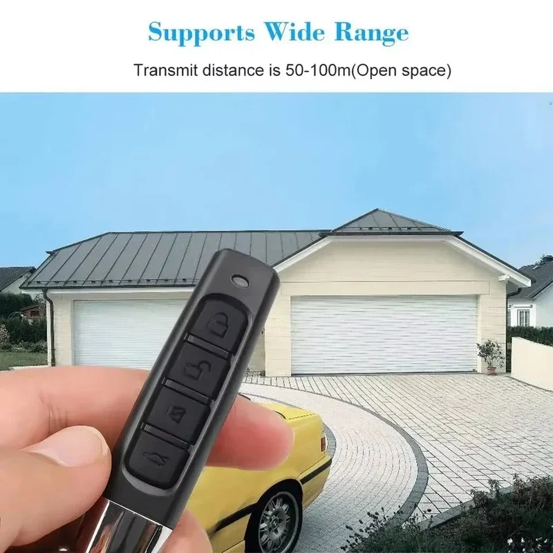 Auto 4 canais código abridor de porta da garagem controle remoto 433mhz cópia controle remoto duplicador código clonagem chave do carro