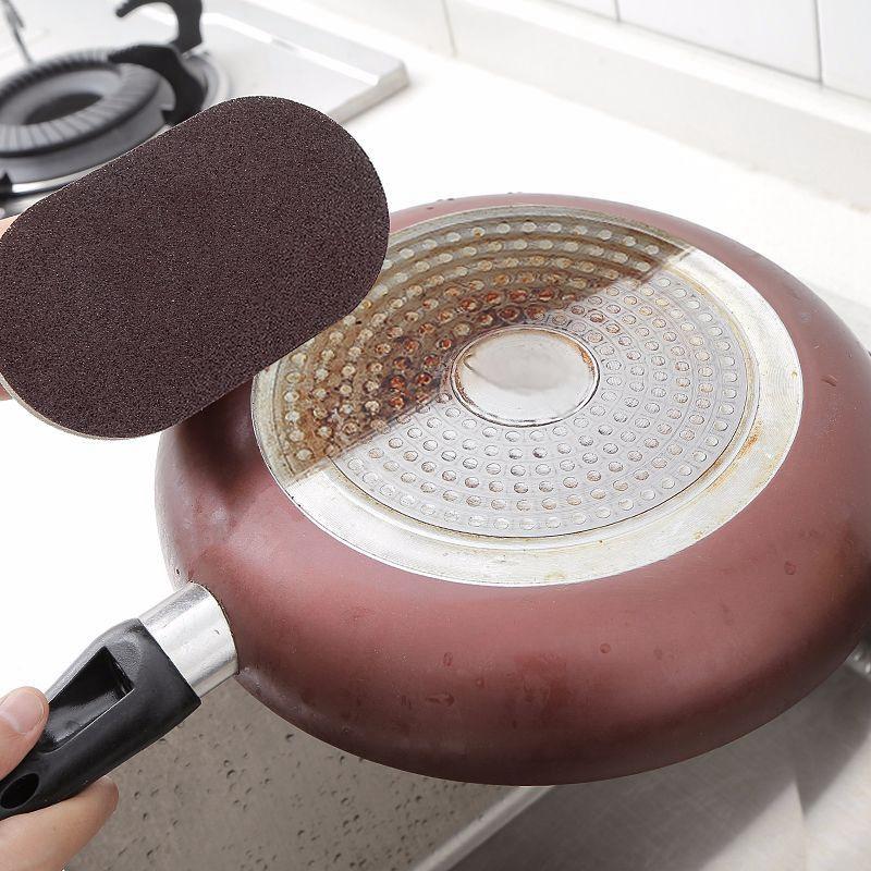 Com alça esponja de esmeril esfregar magia adequado para bancadas de cozinha pote de lavagem inferior preto sujeira limpar tábua de cortar lavagem em casa