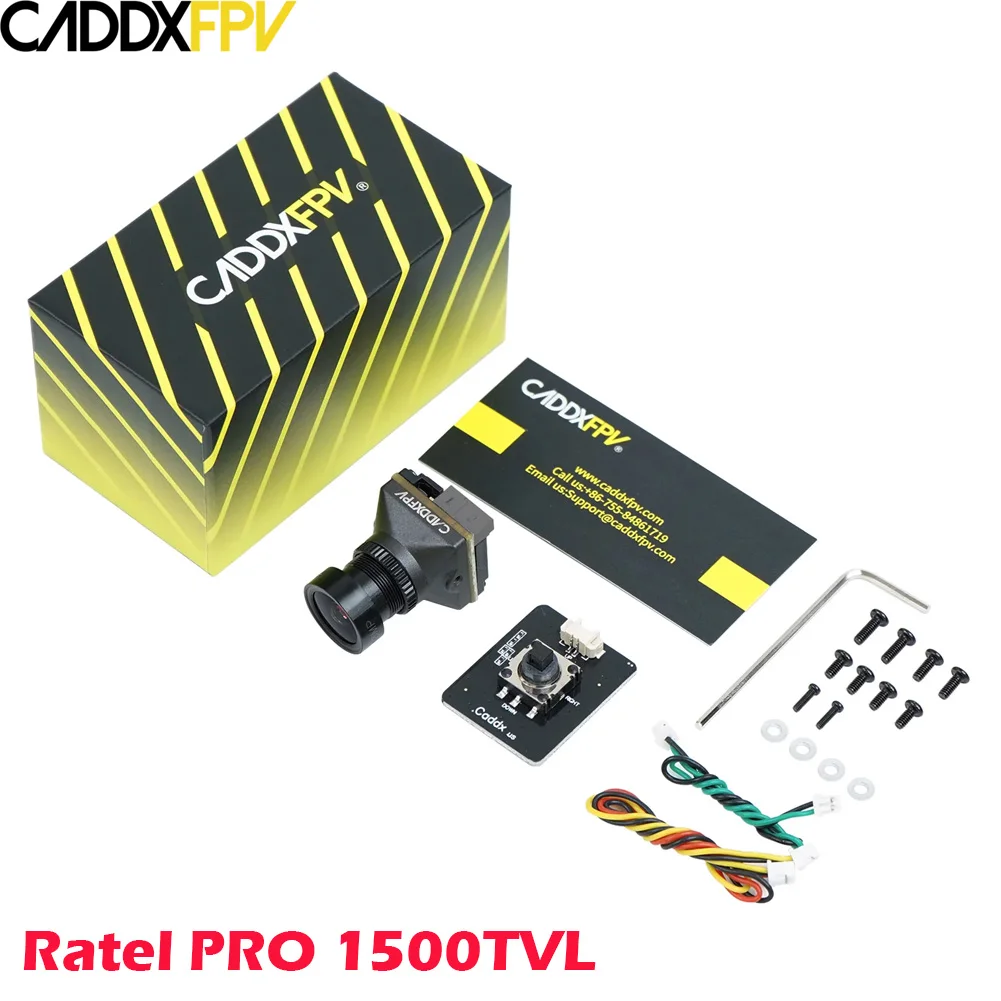 CADDX Ratel Pro 1500TVL 9,5g ultraligero FOVD NTSC/PAL CMOS FPV Starlight cámara de visión nocturna para Dron FPV RC