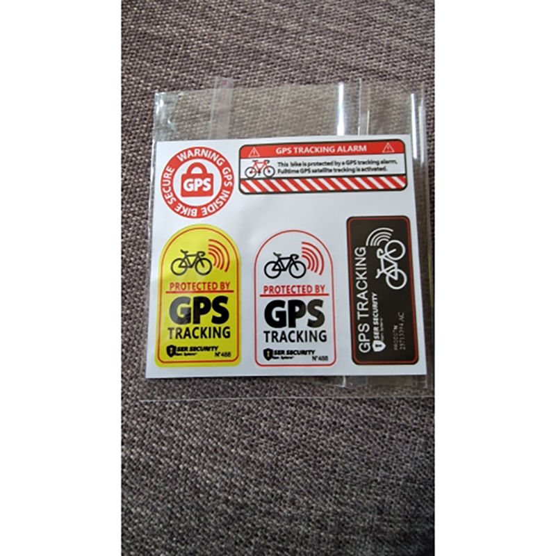 10 センチメートル、ビニール警告オートバイステッカー盗難防止デカールバイクスクーター車保護 GPS 追跡アラームステッカー反射