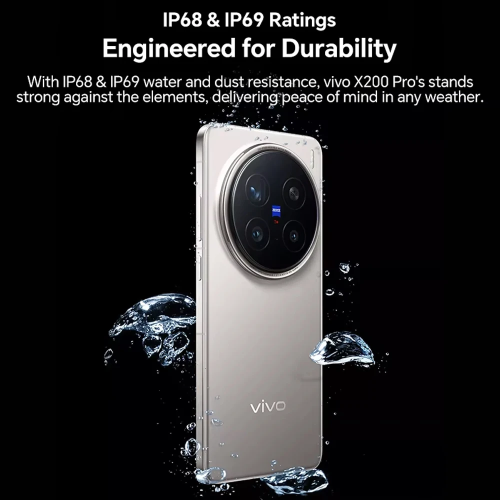 Version mondiale vivo X200 Pro 5G smartphone android 15 MediaTek Dimensity 9400 6.78″ Display 200MP Camera 6000 mAh Battery