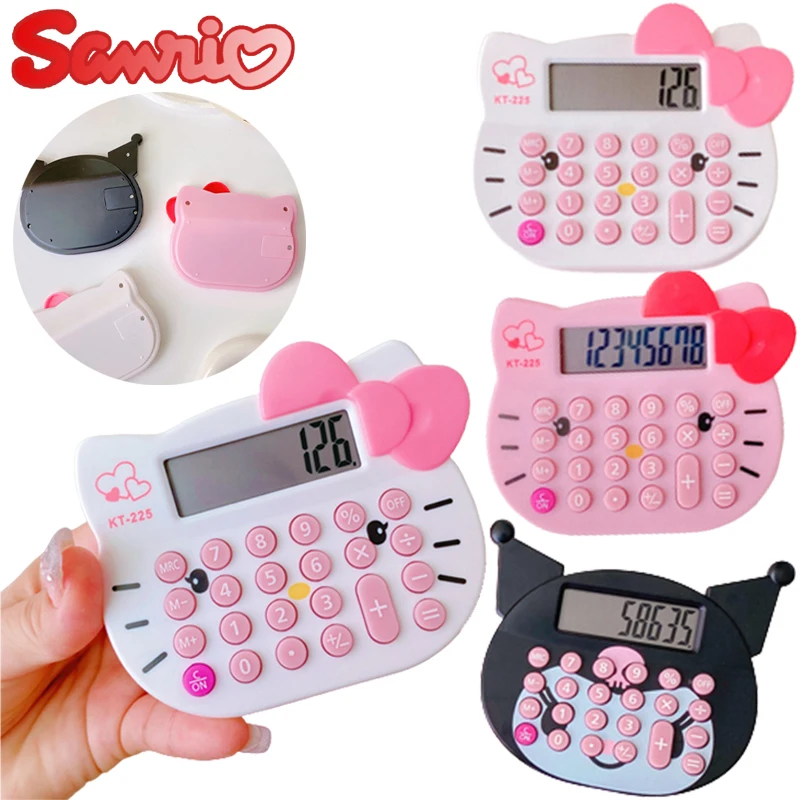 8-stelliger Sanrio Hello Kitty Mini-Rechner, tragbarer Anime-Rechner, Büro-Buchhaltungswerkzeug, Schule, Studenten, Schreibwaren, Geschenke