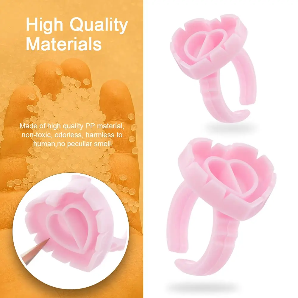 100 pçs volume cola anel copo para cílios ventilador tatuagem pigmento titular recipiente cola titular flor copos extensão de cílios fornecedor