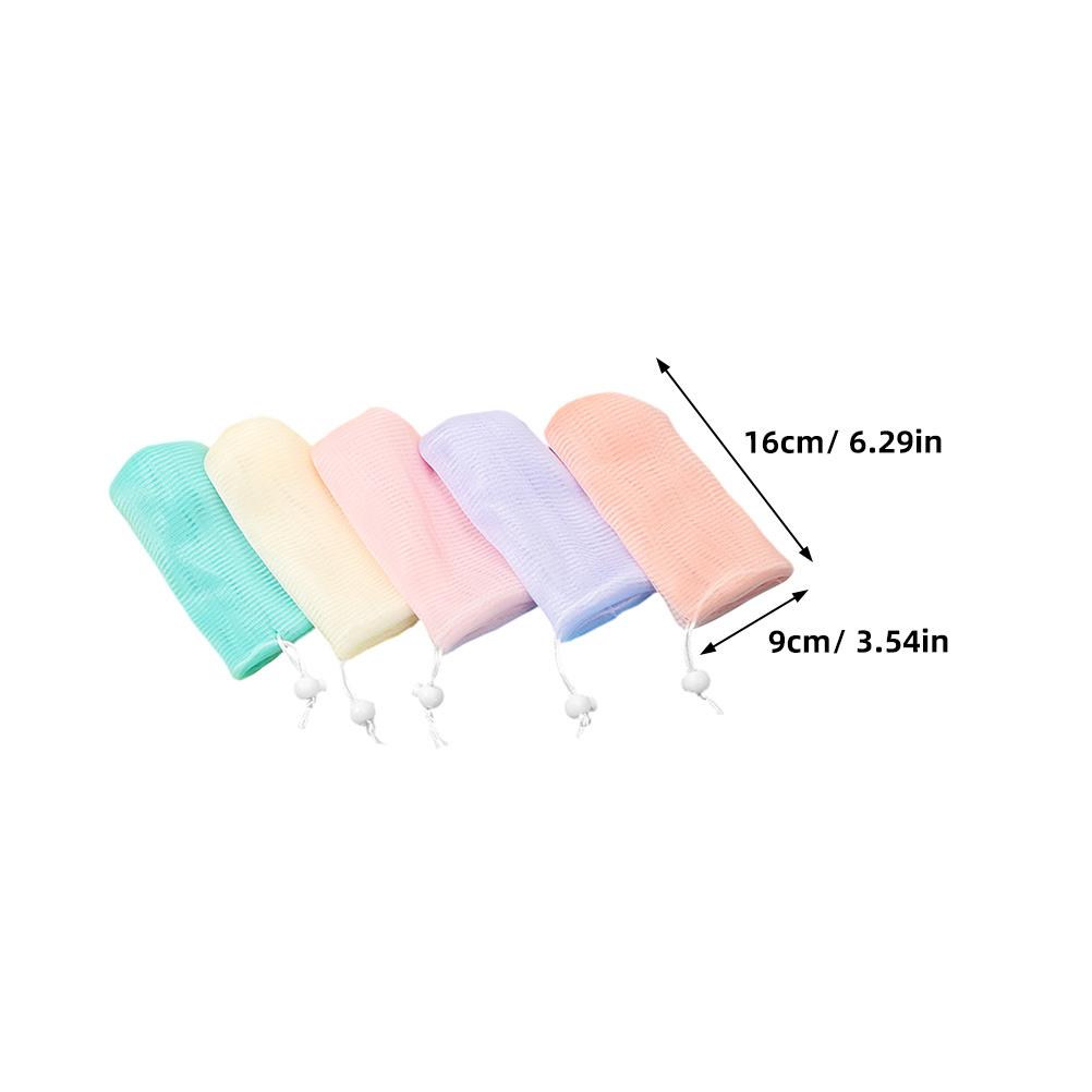 5 Pcs Lathering Mesh Soap Bag Bags for Bars Saver Foaming Portable Scrubber Pouch