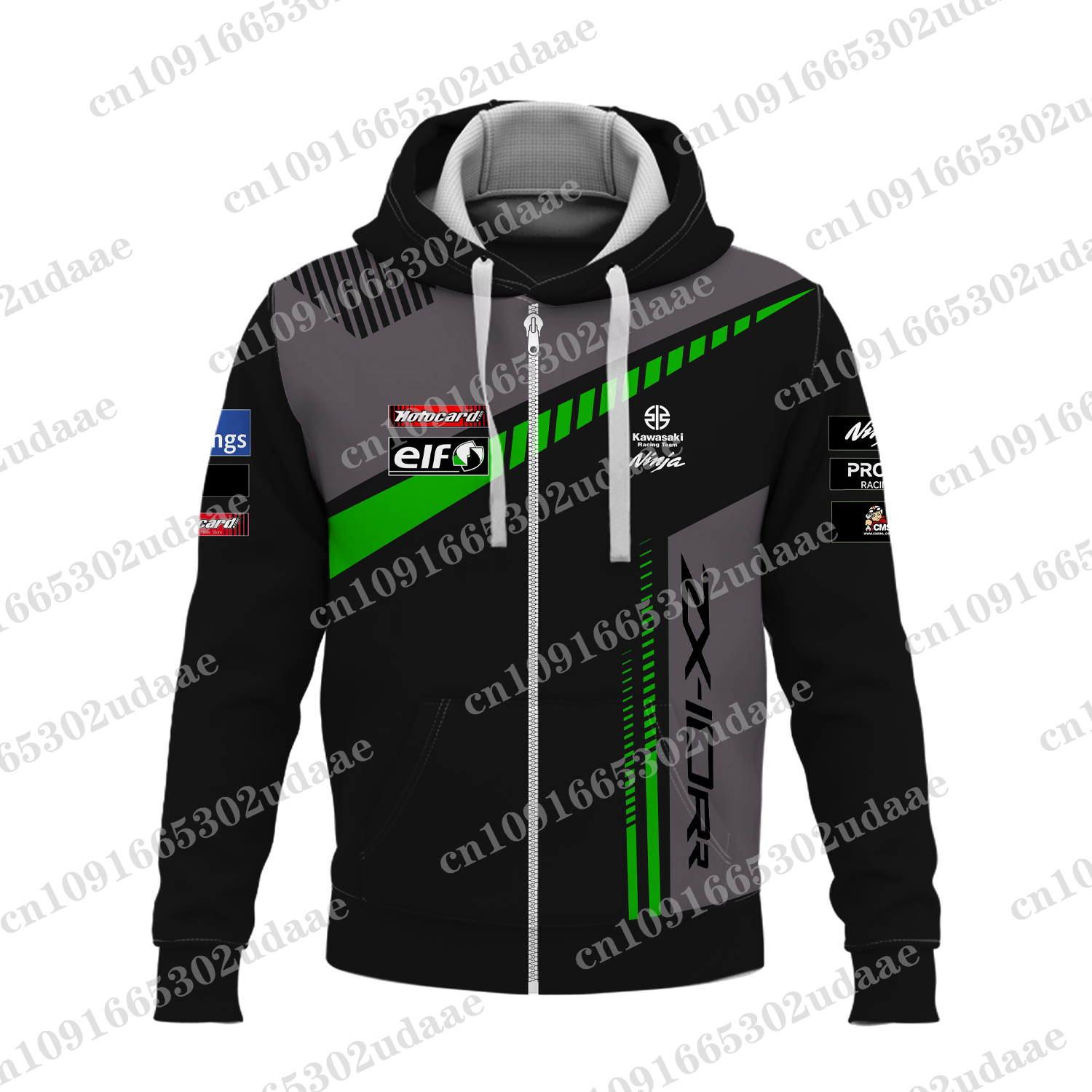 2024 New Kawasaki Racing Racing 매니아 남성 및 여성 후드 지퍼 후드티