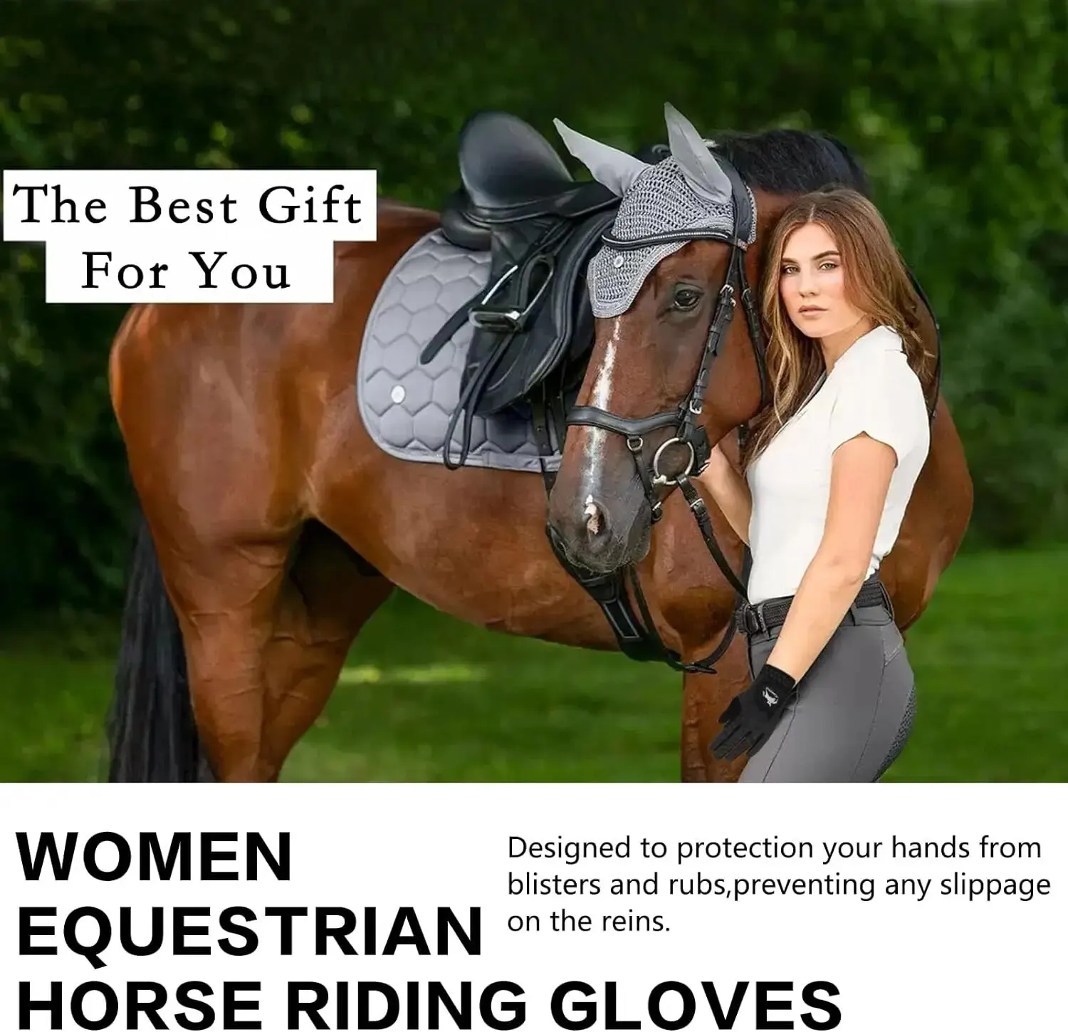 Reit handschuhe Reiter Frauen Mesh atmungsaktive leichte Farb packung, bequemer Griff bei jedem Wetter