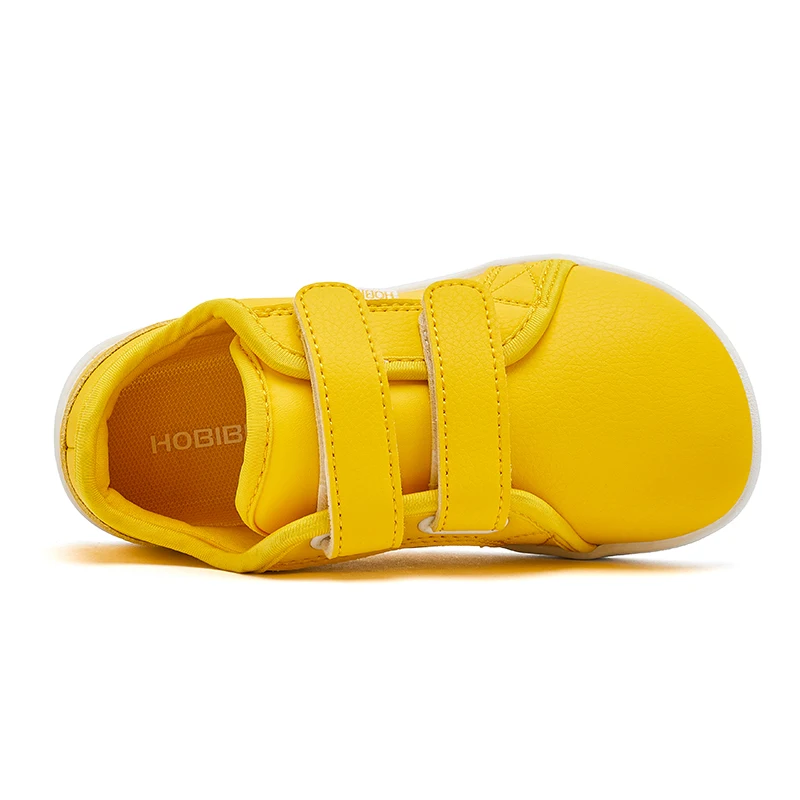 HOBIBEAR เด็กรองเท้า Barefoot Little/ใหญ่/เด็กกว้าง Toe Minimalist รองเท้าผ้าใบน้ําหนักเบา HOOK LOOP รองเท้าหนังเทียม