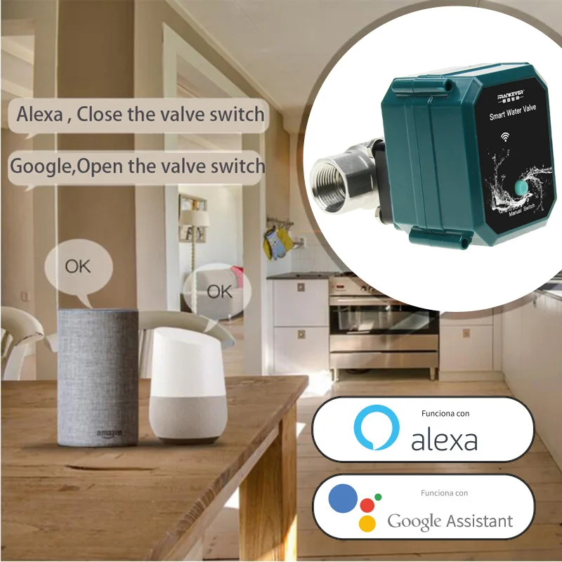 Tuya Wifi วาล์วน้ําปิดอัตราการน้ํา 0% ถึง 100% Zigbee วาล์วสวนสมาร์ทก๊อกน้ําอัตโนมัติ Controller Home Assistant