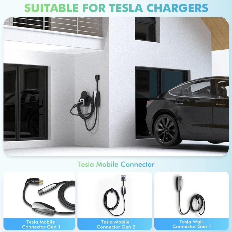 Soporte de Cable de carga de coche para Tesla Model 3 Y S X, accesorios de montaje en pared con soporte de chasis, soporte de conector, soporte de cargador