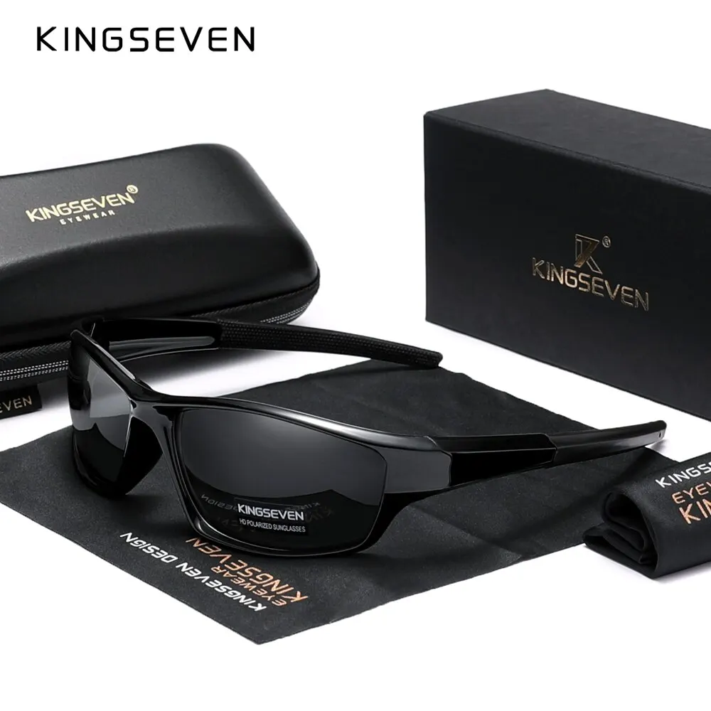 정품 KINGSEVEN 새로운 2024 디자인 남성 스포츠 편광 선글라스 여성 UV 렌즈 여행 패션 안경