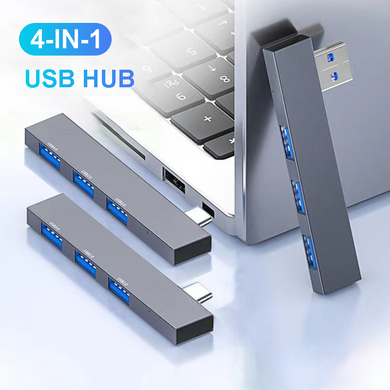 Usb c hub 3.0 tipo c 3.1 4 portas multi usb divisor otg adaptador para xiaomi lenovo macbook pro 13 15 ar pro acessórios de computador