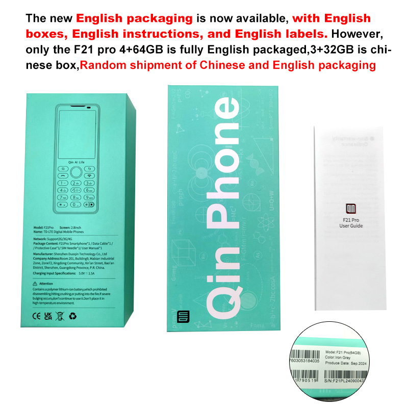 Google Play Store New Qin F21 Pro Smart Touch Screen Phone 2.8 Inch 3GB + 32GB / 4GB 64GB Bluetooth 5.0