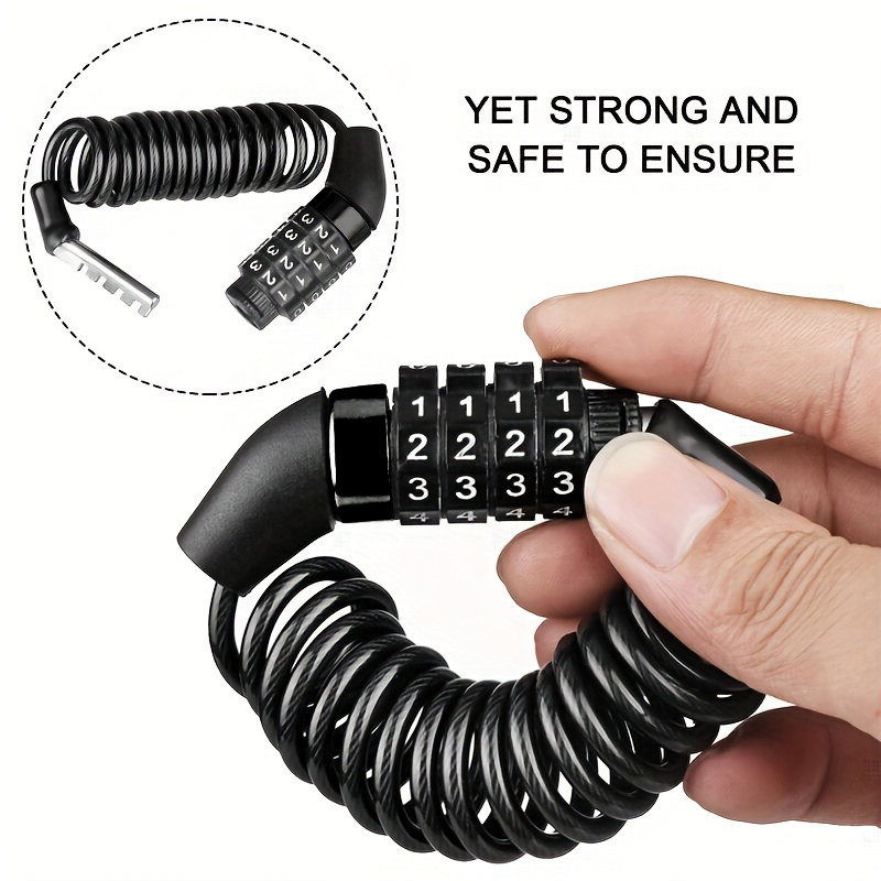 Casco de seguridad Universal para coches eléctricos, bloqueo de cable con contraseña, antirrobo portátil, 1 unidad