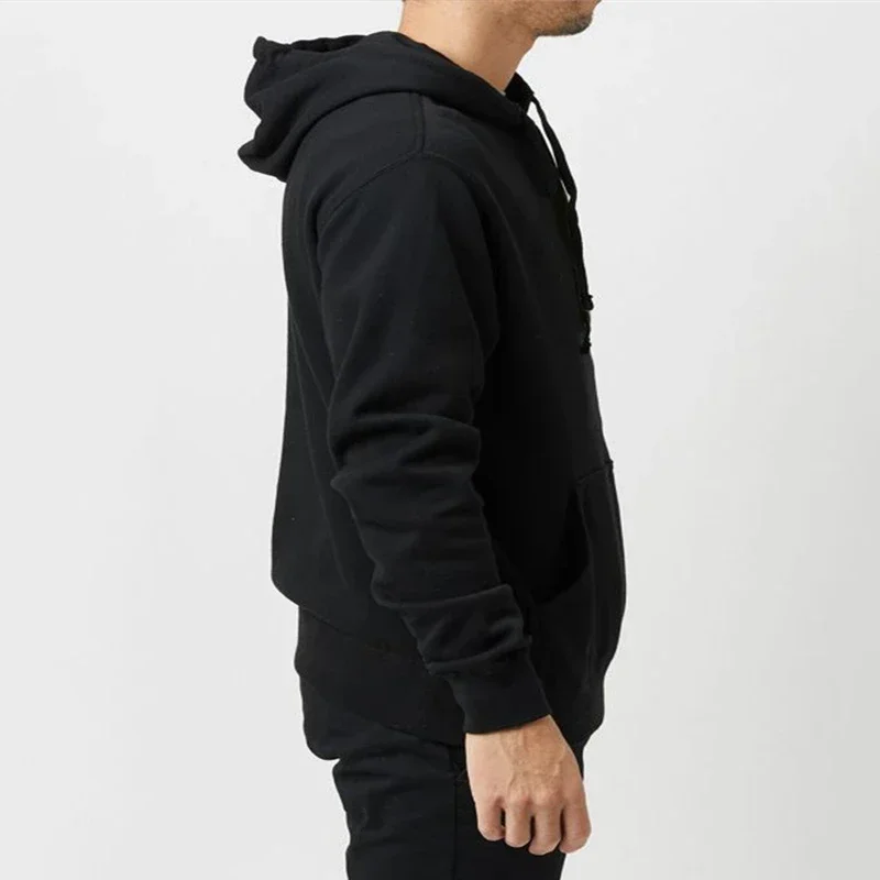 2025 masculino cor sólida com capuz suéteres masculino camisola de lã quente moda roupas de rua solta respirável camisa marca com capuz