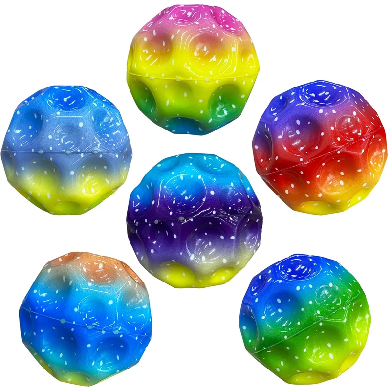 Pelota que rebota extremadamente alta, Bola de Luna espacial, juguetes para niños, Balle Rebondissante, Juguete Sensorial, Antiestres Spielzeuge Kinder