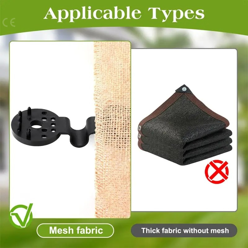 50Pcs Schatten Tuch Clips Schatten Stoff Klemmen Ösen Für Net Mesh Abdeckung Sonnencreme Stoff In Garten Hinterhof Gewächshaus Fixer