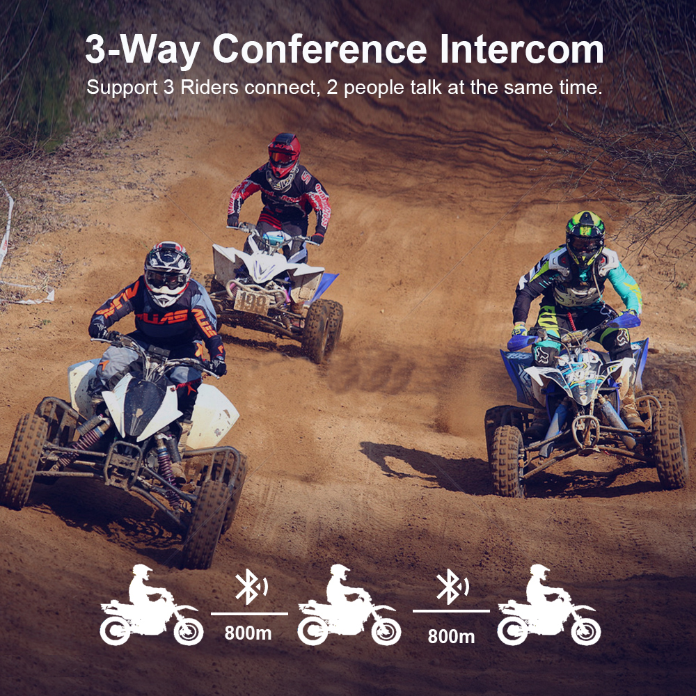 Гарнитура для мотоциклетного шлема FreedConn TCOM VB, Bluetooth 5,0, FM-радио