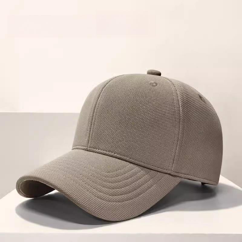 Unisex Pure Color Hard Top Baseball Cap Spring Autumn Simple Sun Protection Hat Korean Sle Face Slimming Duckbill Cap