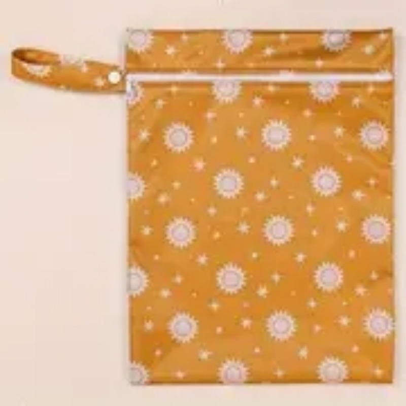 HappyFlute 2PCS 26*36CM Reusable Wet Dry Bag Waterproof Leak-Proof Quick-Drying For Nappy Changing Eco-Friendly Travel Wetbag