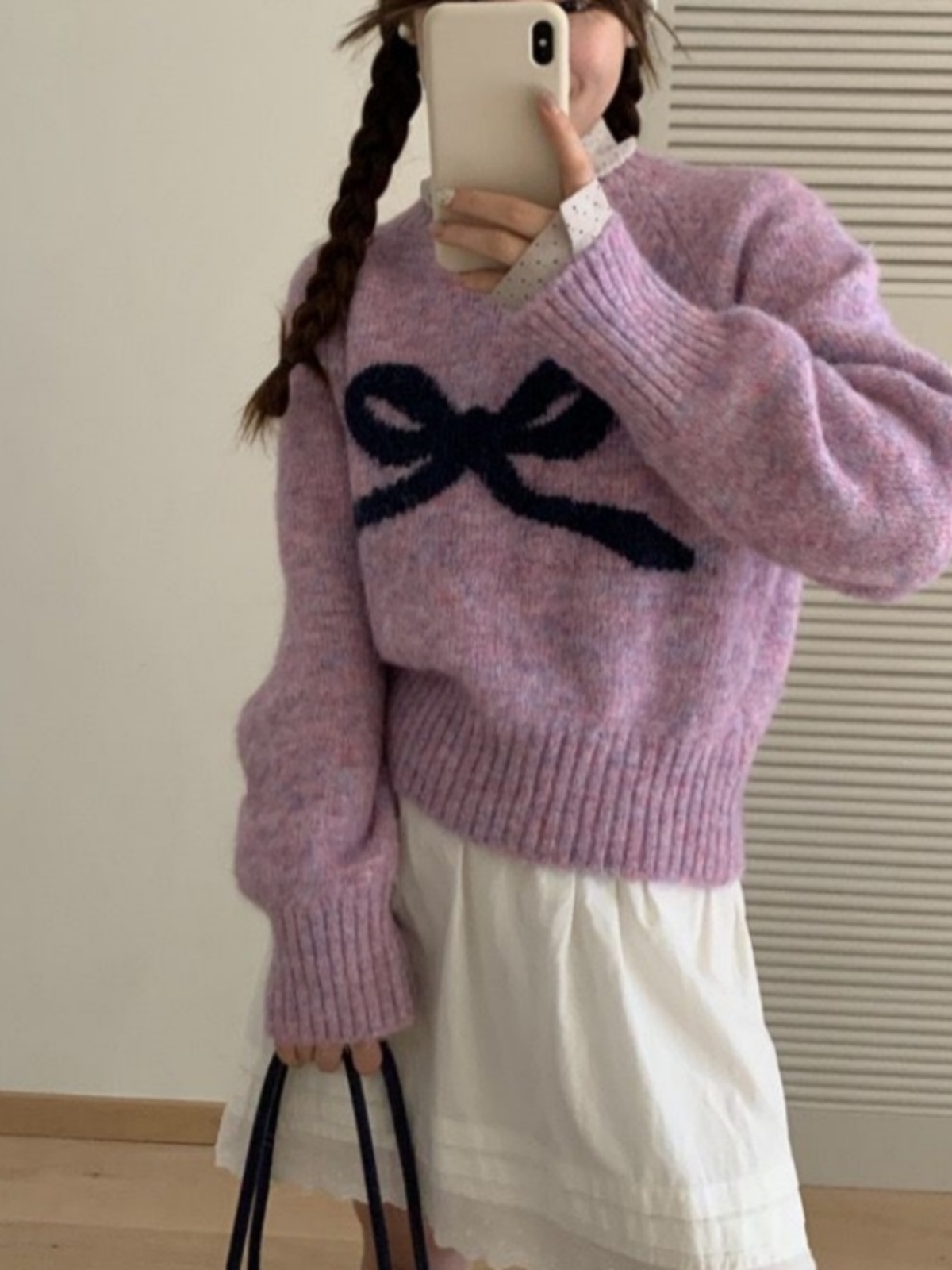 ファッショナブルなバタフライノットパターンニット半袖ラウンドネックセーター東大門初秋の新スタイルアンチエイジング