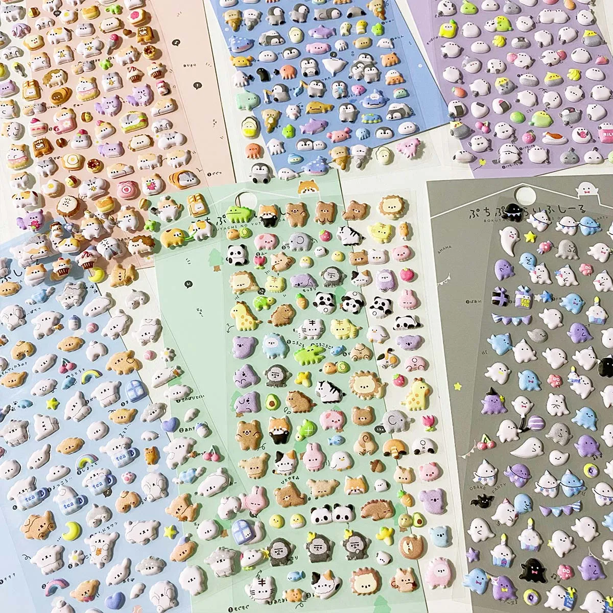 Kawaii animais 3d inchado adesivos bonito dos desenhos animados scrapbooking adesivo diy diário papelaria adesivo deco arte estética
