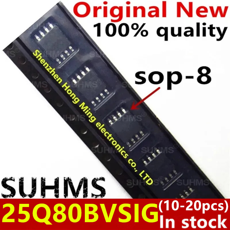 (10-20 piezas) 100% nuevo 25Q80BVSIG W25Q80BVSIG 25Q80 sop8
