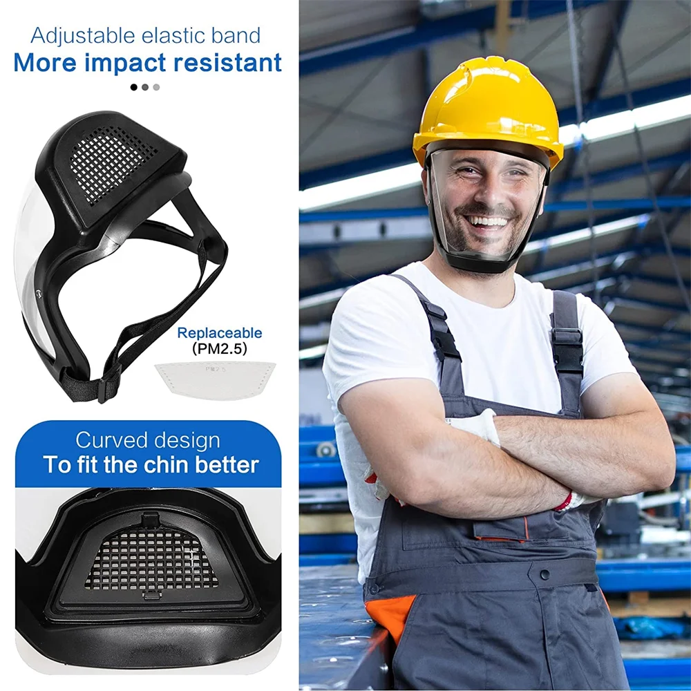 Maschera protettiva antiappannamento maschera per saldatura maschera antipolvere Anti-spruzzo casco trasparente confortevole protegge la copertura della maschera per gli occhi
