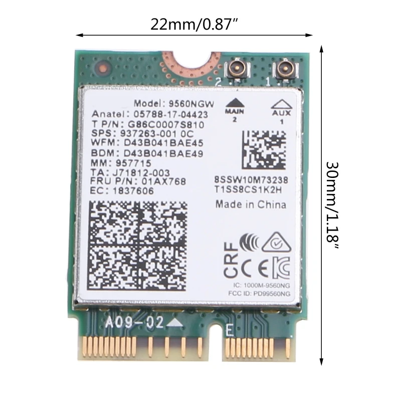 9560NGW двухдиапазонный комплект Wi-Fi-карты 802.11ac axe Wireless NGFF для M.2 для Key WiFi-карты сетевой адаптер BT 5,0 для